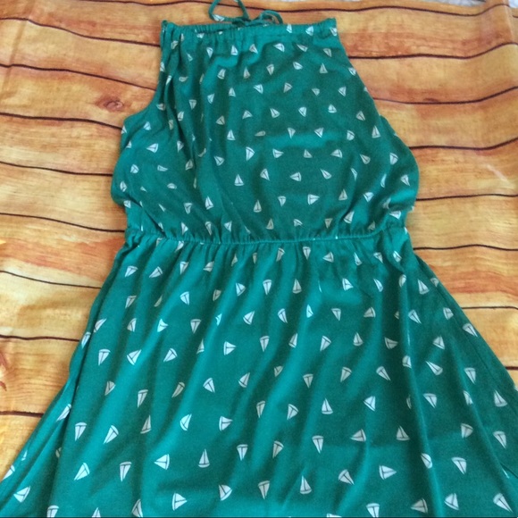 Old Navy Green Sailboat Sundress Sz M #169 - Picture 2 of 5